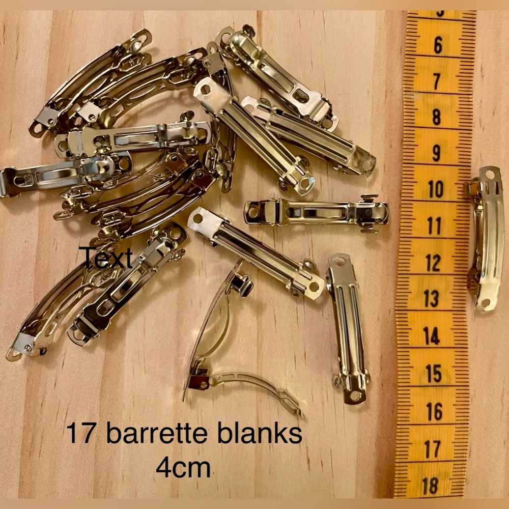 Craft DeStash! French Barrette blanks 4cm, 5cm, 6cm, 7cm, 8 cm base